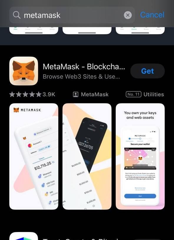 download Metamask application