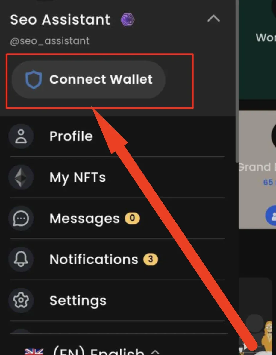 how to add or connect crypto wallet on Belong account?